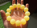琥派【一物一圖一證】天然蜜蠟手串 男士手鏈手珠原礦白蠟花蠟 無(wú)雜裂 手串 47.66克 18.5毫米 曬單實(shí)拍圖