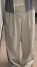 UR冬季新款女裝簡(jiǎn)約純色腰帶闊腿休閑長(cháng)褲UWU850023 本白 26 曬單實(shí)拍圖