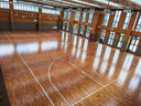籃球館實(shí)木運動(dòng)地板羽毛球館舞臺舞蹈室健身房實(shí)木體育運動(dòng)木地板 D級 曬單實(shí)拍圖