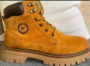 駱駝（CAMEL）【王俊凱同款】馬丁靴男新款百搭男士大黃靴戶(hù)外徒步工裝登山靴子 GE122W7757T 金黃色 (男款) 42 曬單實(shí)拍圖