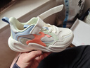 鴻星爾克兒童運動(dòng)鞋男女童新款網(wǎng)格拼接中大童學(xué)生休閑跑步鞋丨川行 微晶白/冰檸綠 -偏小1碼 35 曬單實(shí)拍圖