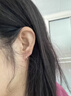 黛若鉑金耳骨釘女PT990白金養耳洞甜酷高級感獨特耳圈耳環(huán)睡覺(jué)免摘男 [單只]6m小號(約0.17g 薄耳垂) 曬單實(shí)拍圖