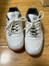 回力乒乓球鞋低幫系帶牛筋底厚底減震防滑訓練鞋青少年體育課地板比賽 T100白灰 40 尺碼標準 曬單實(shí)拍圖