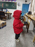 巴拉巴拉童裝兒童羽絨服男童女童2025新款春裝拜年服紅色國風(fēng)寶寶外套加厚 曬單實(shí)拍圖