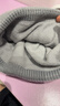 加厚針織毛線(xiàn)帽女冬季保暖加絨套頭帽冷帽防寒護耳帽子女款針織帽 灰色 55-63cm 曬單實(shí)拍圖