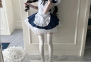 星晚黑白女仆裝公主大裙擺庫洛米cosplay服裝女仆裝動(dòng)漫可愛(ài)女傭裙子 黑色裙子+發(fā)箍+圍裙+胸前蝴蝶結+鈴鐺+黑絲 S 建議70-95斤 曬單實(shí)拍圖