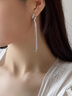 紀詩(shī)哲（GIEVSZHE）輕奢長(cháng)款流蘇耳環(huán)女氣質(zhì)時(shí)尚耳環(huán)耳釘耳飾情人節生日禮物送女友 白金色百搭流蘇耳飾【精品禮盒】 曬單實(shí)拍圖