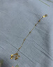 中國黃金（CHINA GOLD）雙層滿(mǎn)天星黃金手鏈女999足金新年情人節禮物送女朋友老婆 金重約2.2g【雙層碎碎冰星星手鏈】 曬單實(shí)拍圖