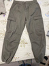 :CHOCOOLATEit純棉工裝九分束腳褲男士冬季新款褶皺寬松休閑褲 灰綠加絨 XL 曬單實(shí)拍圖