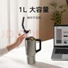 小米吸管保溫杯 大容量冰霸杯 巨無(wú)霸水杯 316L不銹鋼保冷杯 1L櫻花粉 曬單實(shí)拍圖