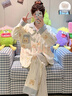 另約帶胸墊睡衣女春秋款長(cháng)袖2026新款卡通可愛(ài)甜美夏天薄款家居服套裝 A736 波點(diǎn)小狗 M 曬單實(shí)拍圖