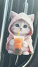 塔羅2個(gè)裝可愛(ài)貓咪汽車(chē)香薰出風(fēng)香水夾亞克力小貓車(chē)載裝飾品車(chē)內擺件 【2個(gè)裝】藍色小貓+粉色小貓 曬單實(shí)拍圖