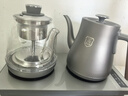 FUNORK 全自動(dòng)上水電熱水壺泡茶專(zhuān)用茶臺燒水壺一體機電茶壺燒水器抽水茶桌茶幾嵌入式茶具套裝 1L 蒸茶款-雙壺上水【37x20cm】 曬單實(shí)拍圖