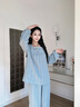 ZUMASHL純棉睡衣女2026新款A類(lèi)全棉春秋季高級感刺繡法式家居服套裝冬天 85079#純棉套裝-影青藍 M 【建議80-120斤穿】尺碼偏大 曬單實(shí)拍圖