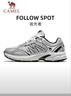 駱駝（CAMEL）女鞋復古慢跑步透氣緩震休閑運動(dòng)鞋子 K25C09L7023 銀白芯片灰 40 曬單實(shí)拍圖