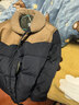 馬登工裝撞色絨領(lǐng)羽絨服男冬季新款90絨加厚保暖面包服男士防寒外套 藍黑色  【男生羽絨服/外套冬季男/厚衣服/羽絨夾克】 M 曬單實(shí)拍圖