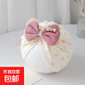 嬰幼兒嬰兒帽子春秋季護囪公主新生兒胎帽寶寶月齡蝴蝶結囟門(mén)印度 夢(mèng)想家印度帽-粉色愛(ài)心 適合0-12個(gè)月(40-46cm)有彈力 曬單實(shí)拍圖