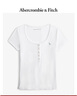 Abercrombie & Fitch【多色亨利領(lǐng)】小麋鹿圖案女裝25夏季修身短袖T恤 白色 L (165/104A) 曬單實(shí)拍圖