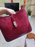 栢啟歆包包女包紅色斜挎包絲絨結婚包包女士新年單肩大容量托特包伴娘包 酒紅絲絨托特包 曬單實(shí)拍圖