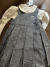 巴拉巴拉童裝兒童連衣裙套裝女童秋裝襯衣百褶裙兩件套洋氣千鳥(niǎo)格 藍白色調00381 120 曬單實(shí)拍圖