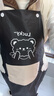 品喻（PINYU）圍裙廚房防水防油污可擦手掛脖罩衣男女夏季家務(wù)清潔卡通黑白2條 曬單實(shí)拍圖