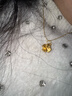 中國黃金（CHINA GOLD）四葉草黃金項鏈女足金吊墜生日本命年新年情人節禮物送女友老婆 足金吊墜約1.0g*配銀鏈【甄選禮盒】 曬單實(shí)拍圖