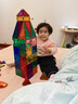 彌鹿（MiDeer）兒童彩窗磁力片積木生日六一兒童節禮物棒磁鐵磁吸益智玩具禮盒 100片鉆面彩窗-含小車(chē)*2+收納袋 曬單實(shí)拍圖