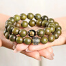 吉千年綠檀手串 復古綠檀木佛珠手串 綠檀手串108顆檀木文玩生日禮物 綠檀木雙圈10mm生肖款（備注生肖） 曬單實(shí)拍圖