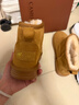駱駝（CAMEL）雪地靴女冬季新款加絨保暖加厚棉鞋休閑懶人毛毛鞋 L23W275157駝色 37 曬單實(shí)拍圖