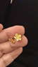 周六福新年禮物黃金耳釘女足金999花卉耳飾耳針節日 計價(jià) 2.29g 曬單實(shí)拍圖