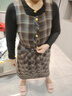 艾珠兒（Aizhuer）小香學(xué)院風(fēng)格子背帶連衣裙子女秋冬季2025新款小個(gè)子穿搭套裝長(cháng)裙 馬甲+半裙套裝 2XL 曬單實(shí)拍圖