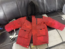 ASK JUNIOR【三防】?jì)和鸾q服保暖冬裝男童新年騏驥紅連帽外套嬰幼兒上衣 曬單實(shí)拍圖