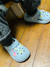 迪士尼童鞋女童瑪麗貓洞洞鞋夏季涼拖卡通戶(hù)外休閑拖鞋F2390 藍180 曬單實(shí)拍圖