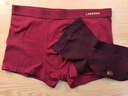 浪莎（LangSha）酒紅背心男本命年高端秋冬季純棉新款無(wú)袖打底衫運動(dòng)跨欄健身馬甲 【萊卡棉3件套】·1背心1內褲1襪子+送手提袋 L /170 曬單實(shí)拍圖