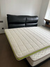 京東京造家居雙飛翼真皮床 半青皮包豪斯風(fēng)櫸木鋪板主臥雙人床1.8*2m 曬單實(shí)拍圖