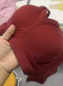 婷美本命年紅色雙提拉聚攏內衣女結婚防下垂大胸顯小收副乳大碼文胸罩 曬單實(shí)拍圖