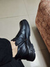 百麗高幫休閑皮鞋男冬季抓紋牛皮厚底商務(wù)靴8VY02DD5 黑單里 41 曬單實(shí)拍圖