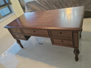 一具一家美式鄉村書(shū)桌全實(shí)木電腦桌1.6米電腦臺桃花心木書(shū)房家具 全實(shí)木電腦桌書(shū)桌紅色 曬單實(shí)拍圖