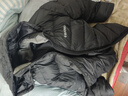 黑冰25新款保暖連帽鴨絨羽絨服可脫卸帽男款羽絨外套 F8902MJ 啞黑 XL 曬單實(shí)拍圖