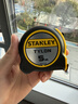史丹利（STANLEY）黑銀系列高精度鋼卷尺公制易鉤卷尺5m尺子耐磨盒尺木工5米 曬單實(shí)拍圖
