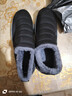 老北京布鞋男冬季加絨加厚防滑中老年人防寒防水老人老年保暖棉鞋 升級特厚款-黑色【男】加倍保暖 40 曬單實(shí)拍圖