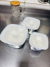 千代源陶瓷保鮮碗保鮮盒套裝密封迷你帶蓋碗家用便當飯盒微波爐加熱飯碗 A4保鮮碗套裝(一小一中一大) 曬單實(shí)拍圖