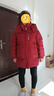 雅鹿【石墨烯蓄熱】媽媽裝2026年冬季新款羽絨服中老年女紅色加厚外套 朱砂紅6898 90絨子丨石墨烯內里 3XL 推薦140-155斤 曬單實(shí)拍圖