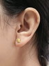 周生生永系列 黃金耳釘五角星足金單只耳飾女91933E定價(jià)  曬單實(shí)拍圖