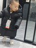 保姆鵝  【風(fēng)墻】?jì)和鸾q服寶寶中長(cháng)款護臉加厚外套保暖童裝[NG2664] 炭黑 100 曬單實(shí)拍圖