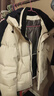 鴨鴨孫穎莎同款時(shí)空道宇羽絨服男短款2025冬季新款男女款面包服外套HY 月光白色 L 175/92A(L) 曬單實(shí)拍圖