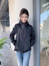 外套女2026年春秋季新款沖鋒衣百搭短款連帽寬松薄款大碼休閑夾克 黑色【升級面料】 XL 建議119-133斤 曬單實(shí)拍圖