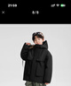 左西童裝男童沖鋒棉服2025新款外套兒童加絨加厚男孩上衣 黑色 150 曬單實(shí)拍圖