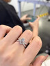 Grace Girl培育鉆石一克拉戒指女交叉皇冠鉆戒訂婚結婚情人節禮物送女友老婆 銀款1克拉培育鉆石戒指 9-20號圈口（聯(lián)系客服備注圈口） 曬單實(shí)拍圖