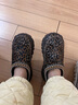 AU&MU澳洲2026春季新款休閑鞋女真皮透氣輕便一腳蹬女鞋增高輪胎厚底鞋 豹紋 【外穿高級感】3172 37 曬單實(shí)拍圖